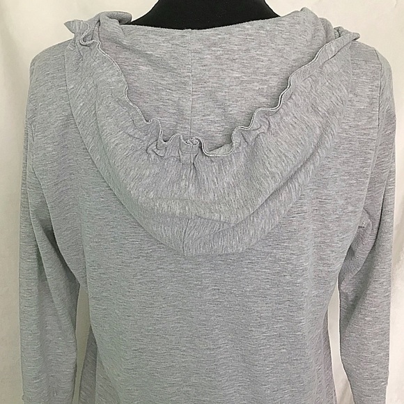 Delias Gray Crop Hoodie Sweatshirt Size XL - Picture 4 of 7